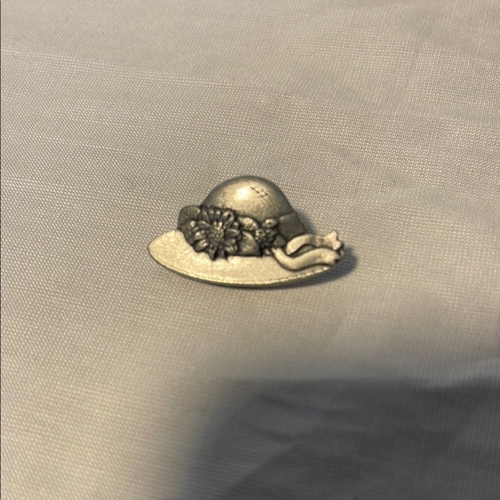 Silver Brooch with Floral Design